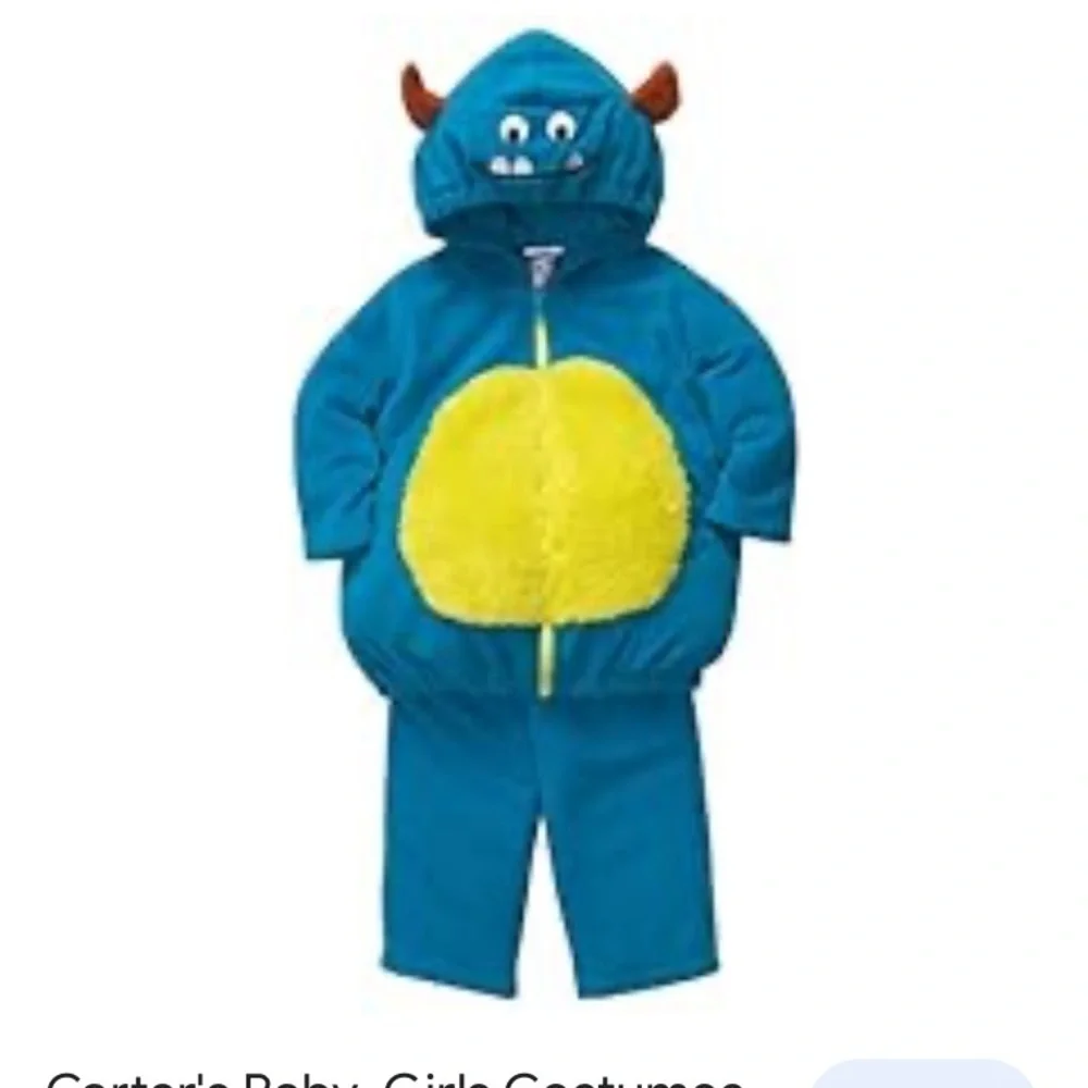 2-piece Carters baby blue monster costume boys or girls, size 6-9 months